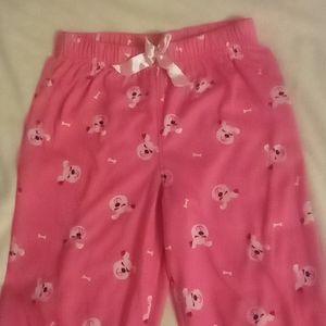 Pink dog pajama pants Faded Glory girl's size 6